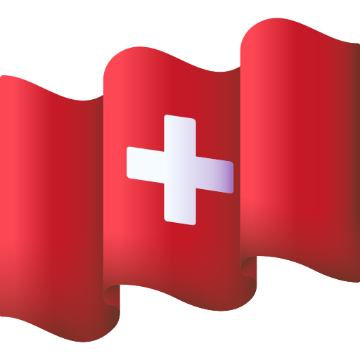drapeau suisse 3D Color Icône