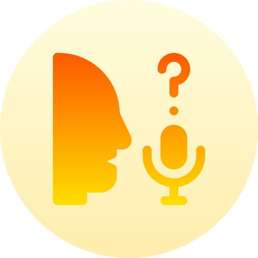 Voice search Basic Gradient Circular icon