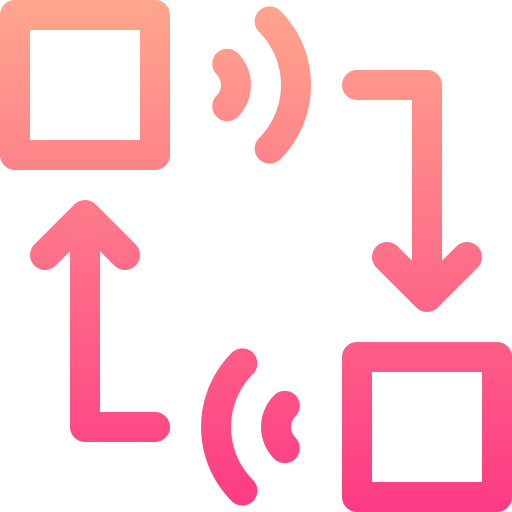 transferencia de voz Basic Gradient Lineal color icono