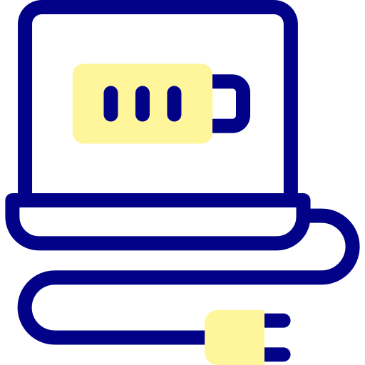 carga del portátil Detailed Mixed Lineal color icono