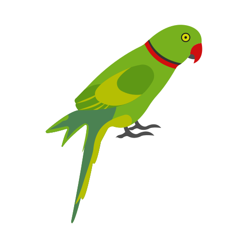 papuga Vector Stall Flat ikona