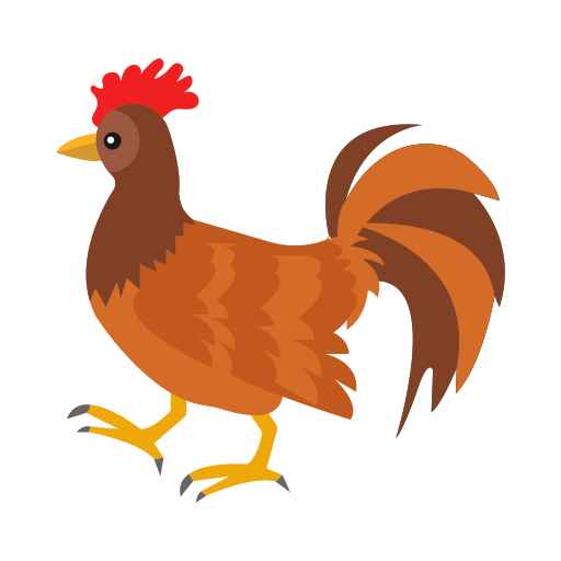 Hen Vector Stall Flat icon