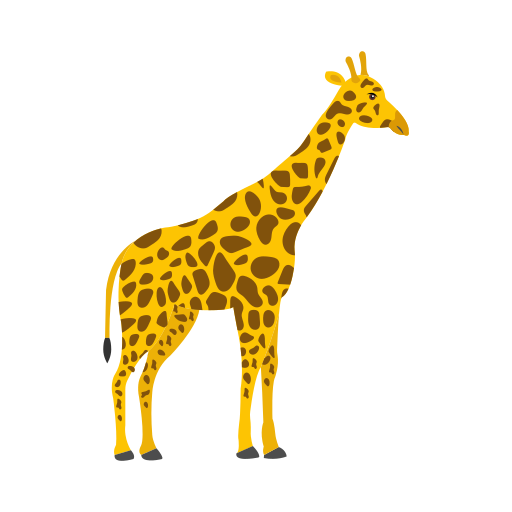 Giraffe Vector Stall Flat icon