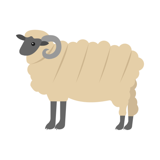 owce Vector Stall Flat ikona