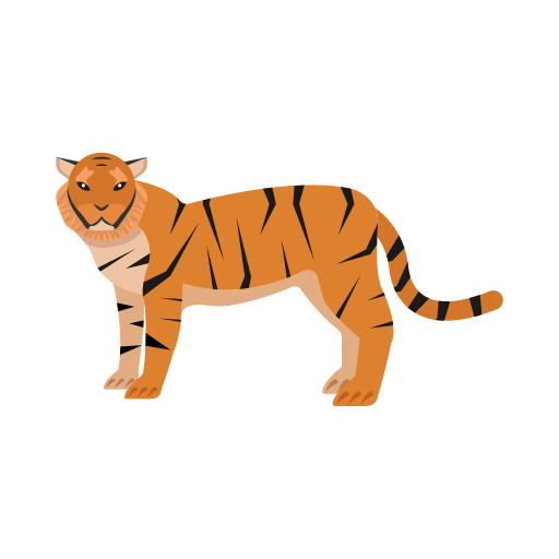 Tiger Vector Stall Flat icon