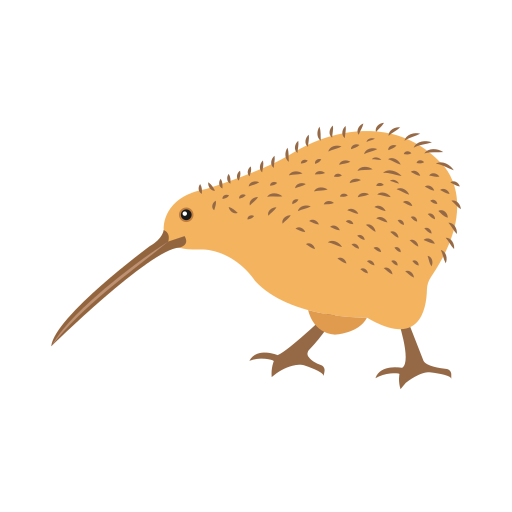 pájaro del kiwi Vector Stall Flat icono