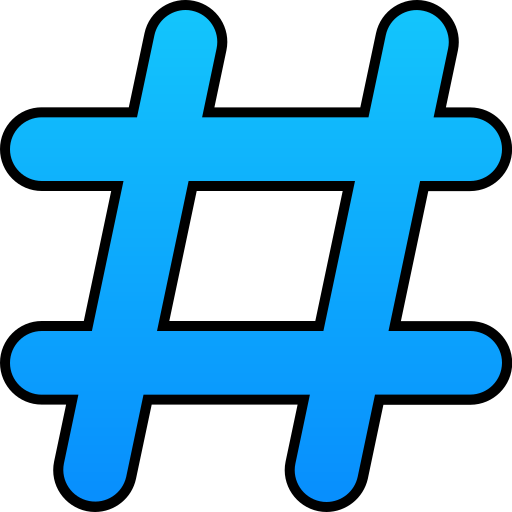 hashtag Generic gradient lineal-color ikona