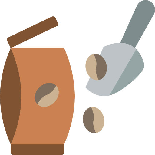 granos de café Basic Miscellany Flat icono