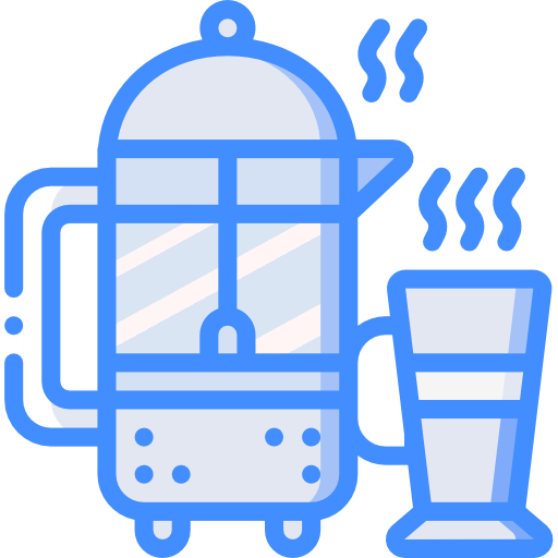 French press Basic Miscellany Blue icon