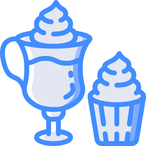 milkshake Basic Miscellany Blue Ícone