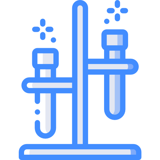 Test tubes Basic Miscellany Blue icon