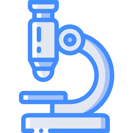 Microscope Basic Miscellany Blue icon
