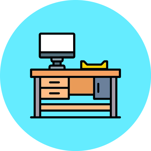 mesa de trabajo Generic color lineal-color icono