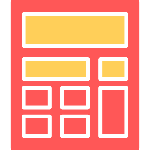 電卓 Generic color fill icon