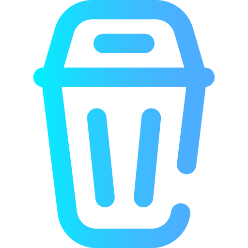 Trash bin Super Basic Omission Gradient icon