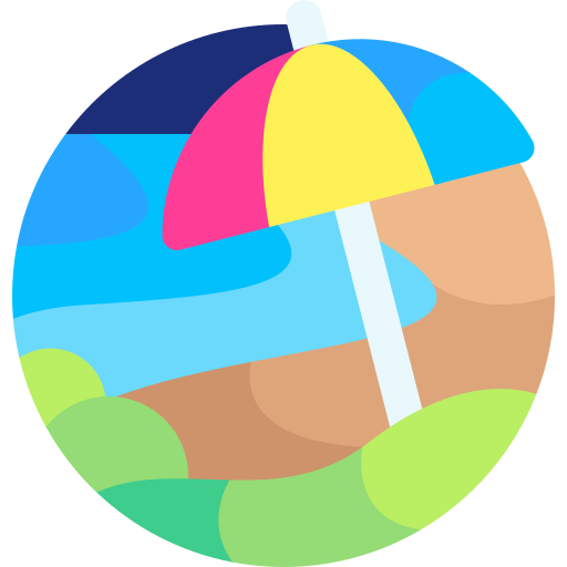 playa Detailed Flat Circular Flat icono