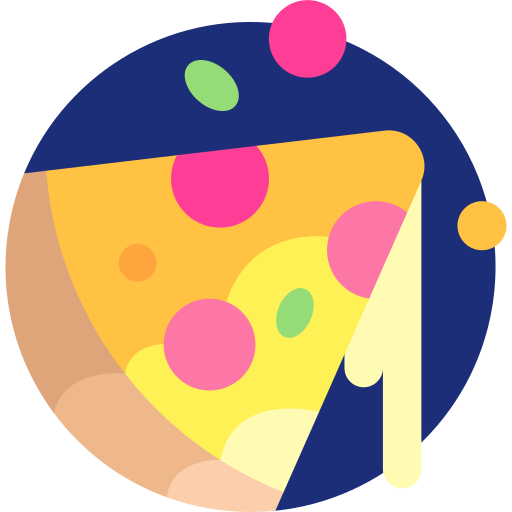 кусок пиццы Detailed Flat Circular Flat иконка