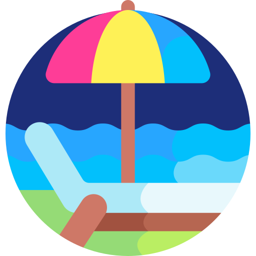 해변 의자 Detailed Flat Circular Flat icon
