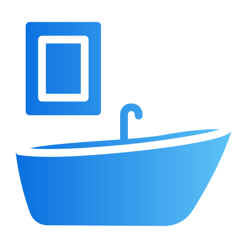 vasca da bagno Generic gradient fill icona