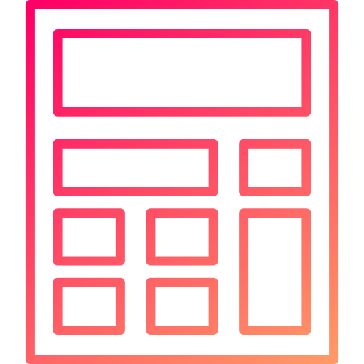 電卓 Generic gradient outline icon