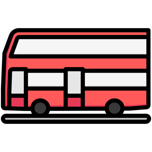 Двухэтажный автобус Generic color lineal-color иконка