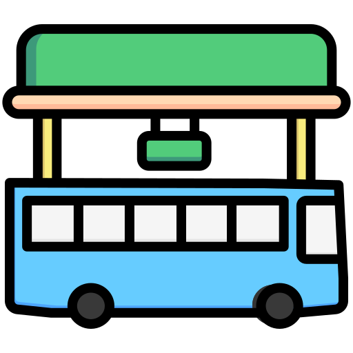 Автобусная остановка Generic color lineal-color иконка