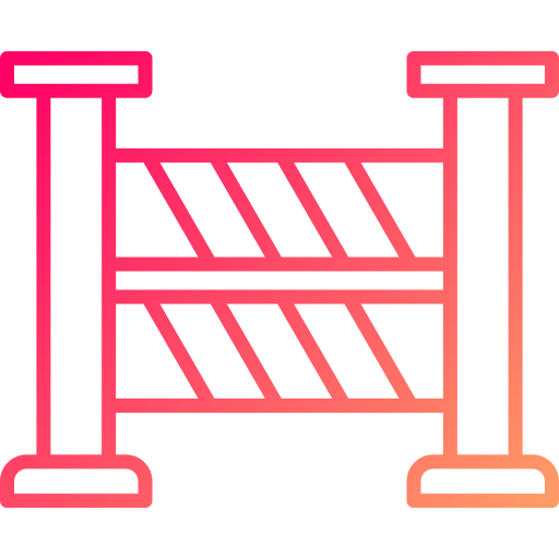 wegversperring Generic gradient outline icoon