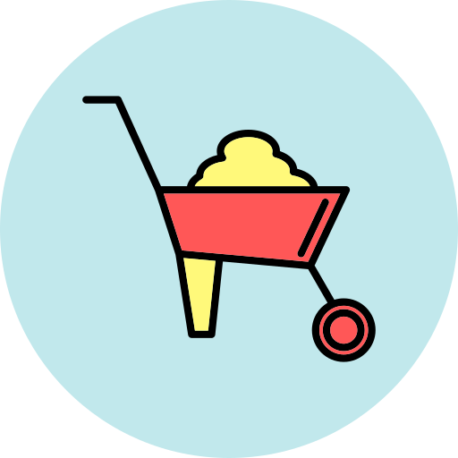 Wheelbarrow Generic color lineal-color icon