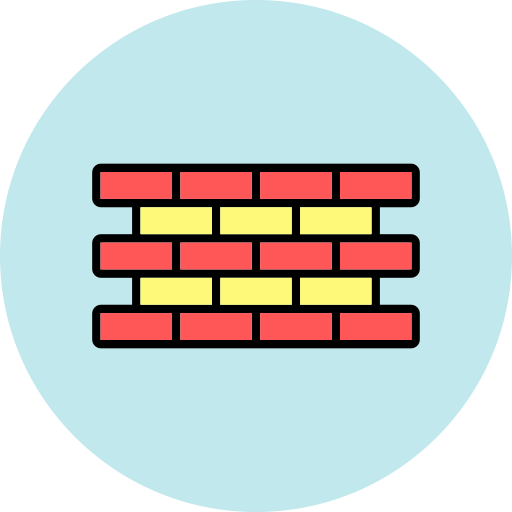 Кирпичная стена Generic color lineal-color иконка