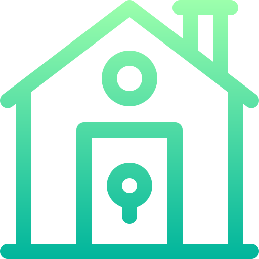 hogar Basic Gradient Lineal color icono