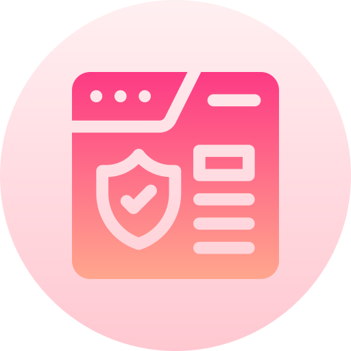 Cybersecurity Basic Gradient Circular icon