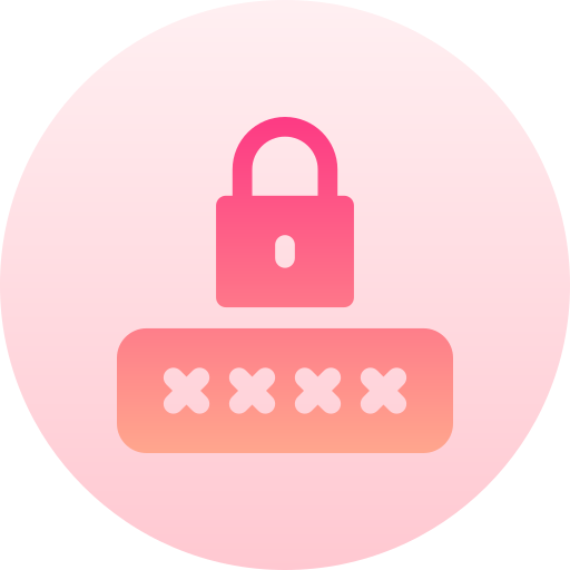 Password Basic Gradient Circular icon