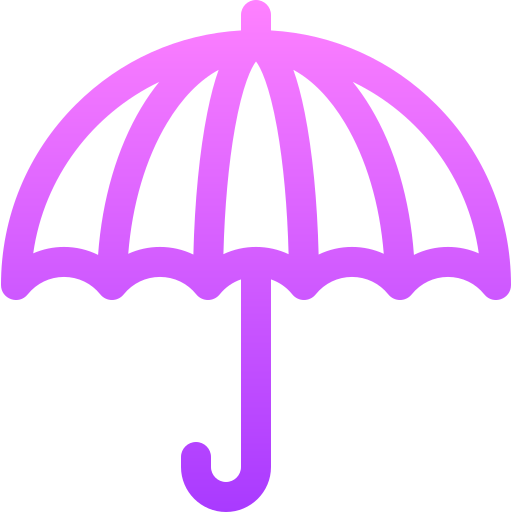 paraplu Basic Gradient Lineal color icoon