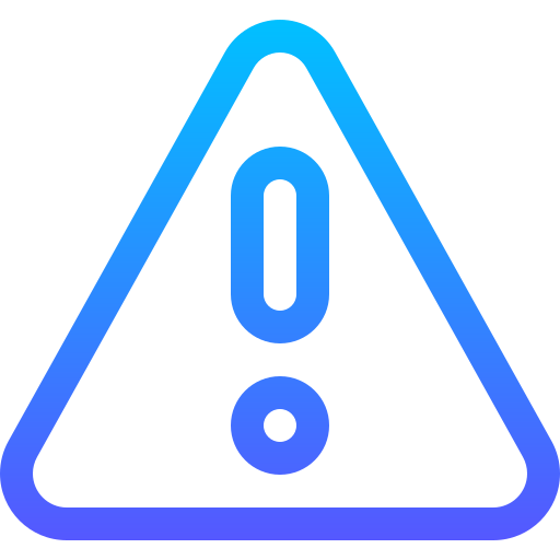 advertencia Basic Gradient Lineal color icono