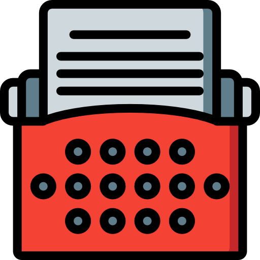 machine à écrire Basic Miscellany Lineal Color Icône