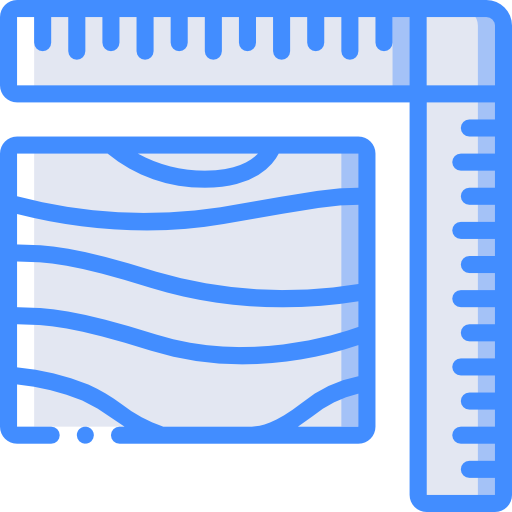 Ruler Basic Miscellany Blue icon