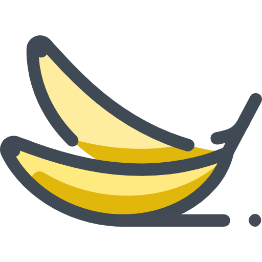 banana Sergei Kokota Lineal Color icona