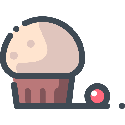 Cupcake Sergei Kokota Lineal Color icon