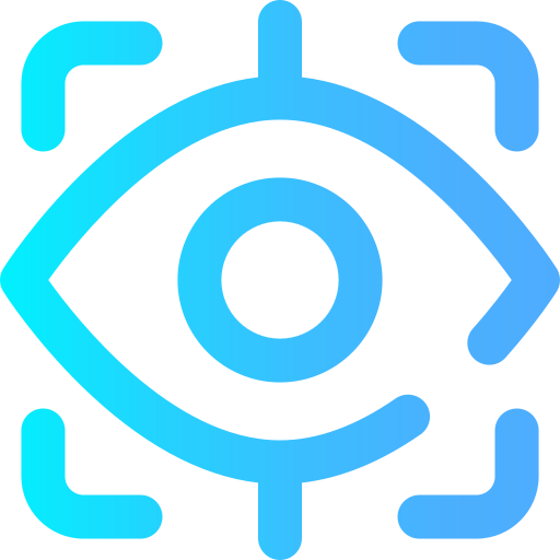 目の認識 Super Basic Omission Gradient icon