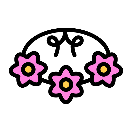 colar de flores Generic color lineal-color Ícone