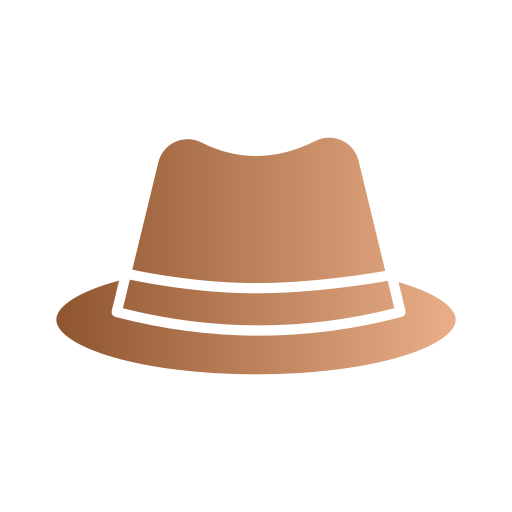 шляпа Федора Generic gradient fill иконка