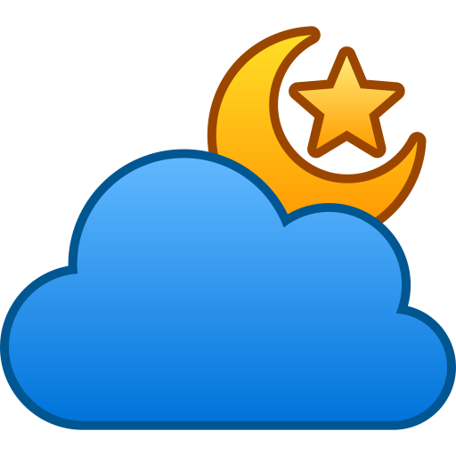 曇りの夜 Generic gradient lineal-color icon