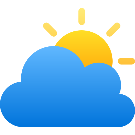 chmury i słońce Generic gradient fill ikona