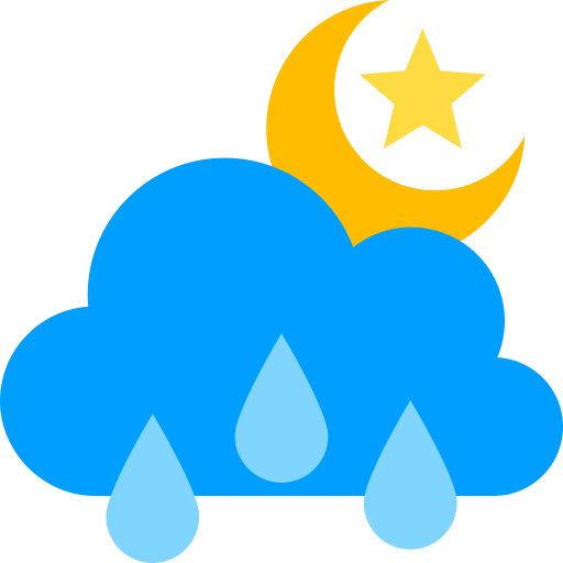 noche lluviosa Generic color fill icono