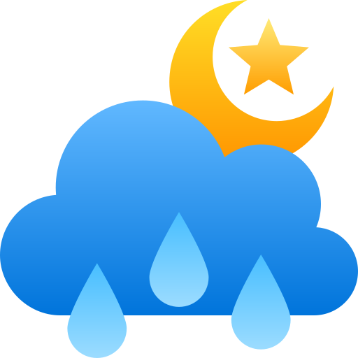 regnerische nacht Generic gradient fill icon