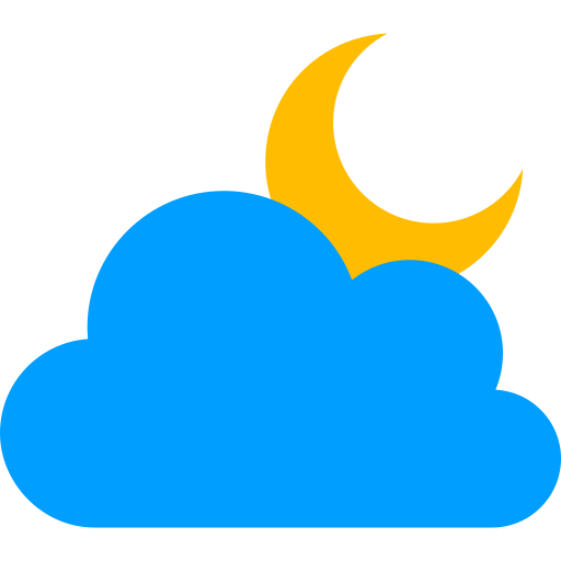 noche nublada Generic color fill icono