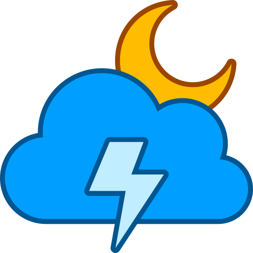 Cloudy night Generic color lineal-color icon