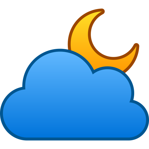 曇りの夜 Generic gradient lineal-color icon