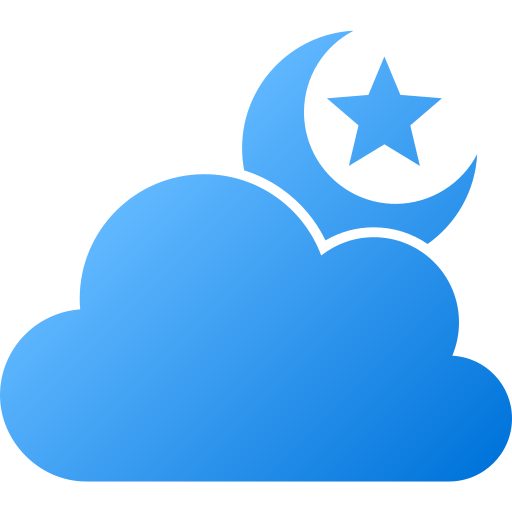 Cloudy night Generic gradient fill icon