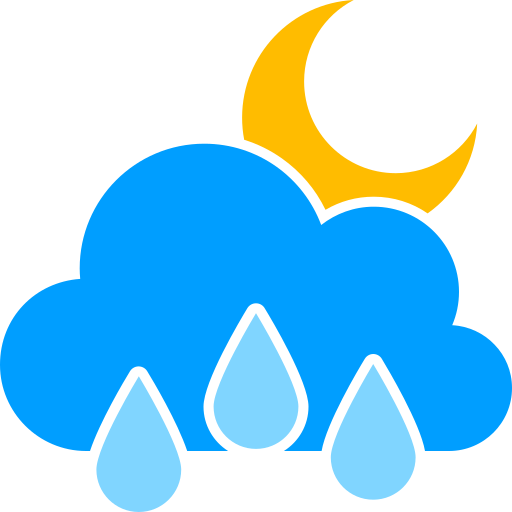 deszczowa noc Generic color fill ikona